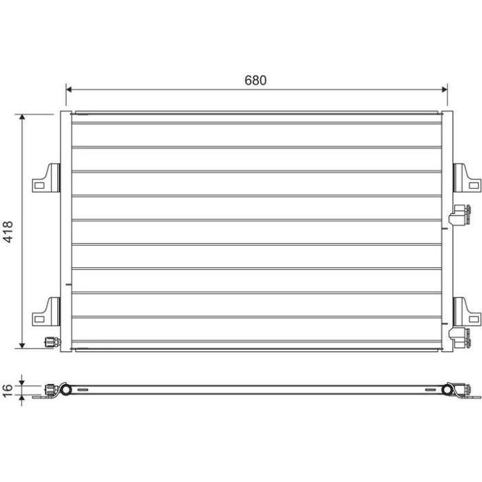 Valeo Klimakondensator 817731 Valeo Klimakondensator 817731