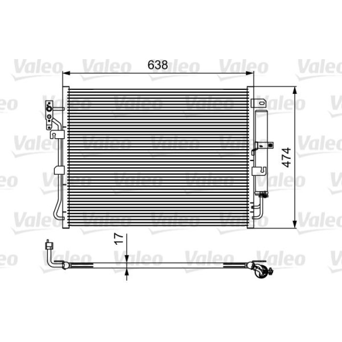 Valeo Klimakondensator 814424 Valeo Klimakondensator 814424