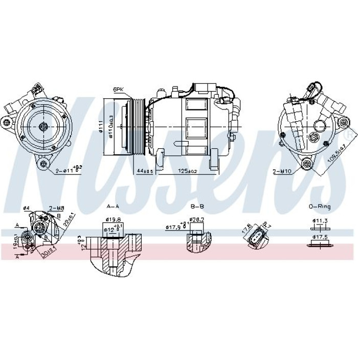 Nissens Klimakompressor PKW 891148 Nissens Klimakompressor PKW 891148