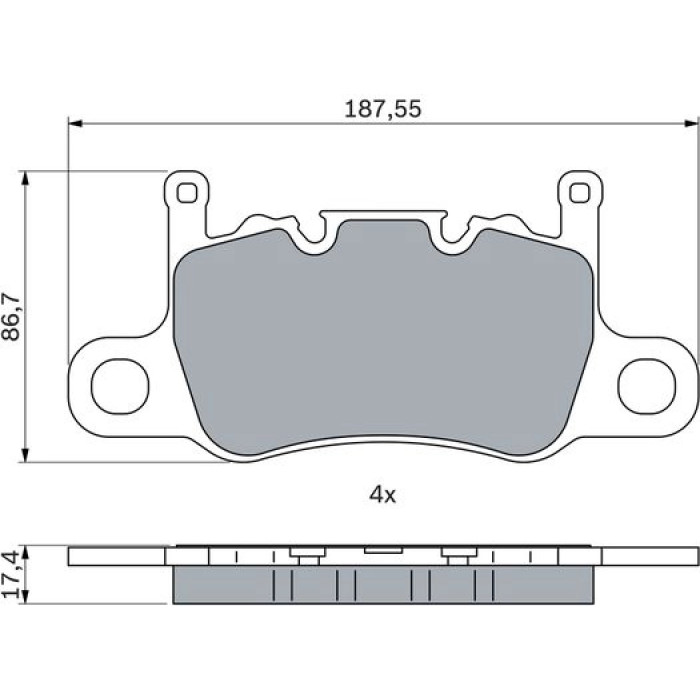 Bosch Bremsbelag 0 986 424 605 Bosch Bremsbelag 0 986 424 605