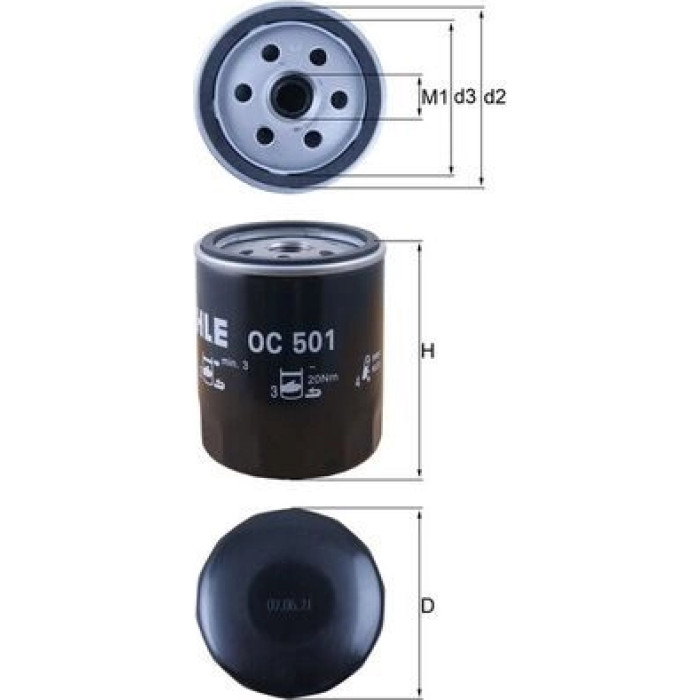 Mahle Original Ölfilter OC 501 Mahle Original Ölfilter OC 501