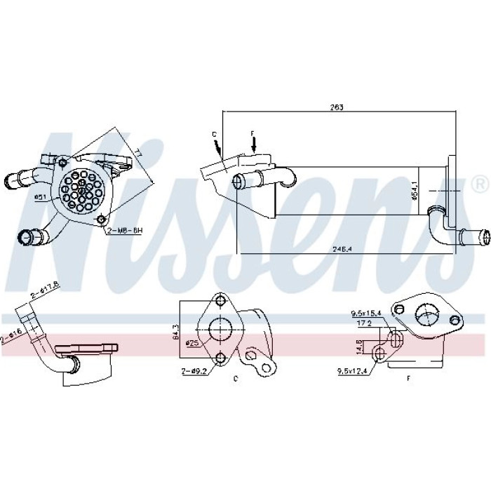 Nissens AGR-Kühler 989282 Nissens AGR-Kühler 989282