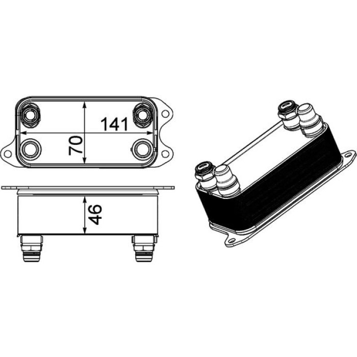 MAHLE Ölkühler, Automatikgetriebe CLC 227 000P MAHLE Ölkühler, Automatikgetriebe CLC 227 000P