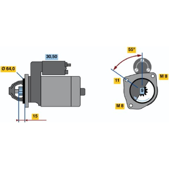 Bosch Starter 0 986 018 880 Bosch Starter 0 986 018 880
