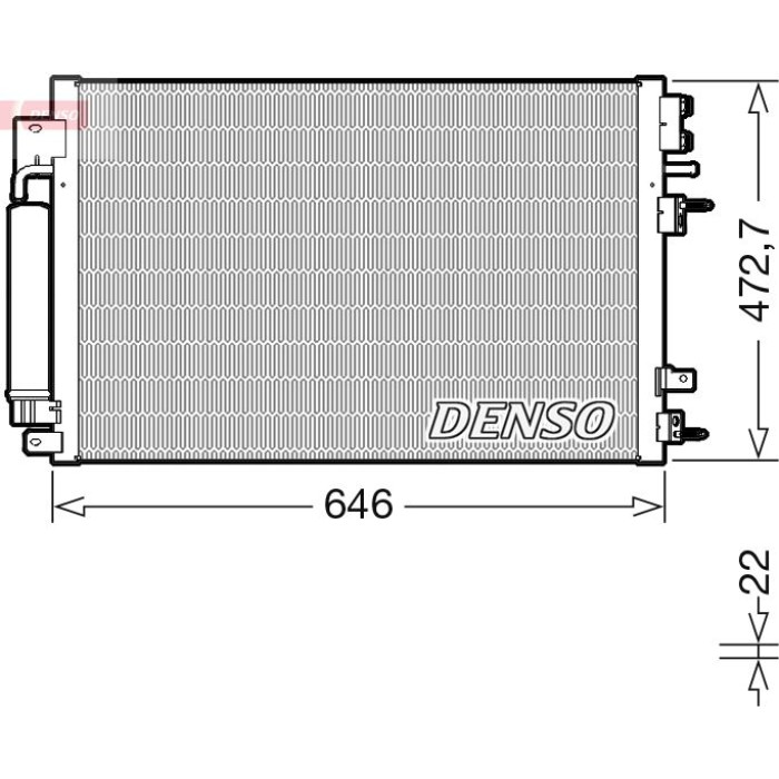 Denso Klimakondensator DCN13022