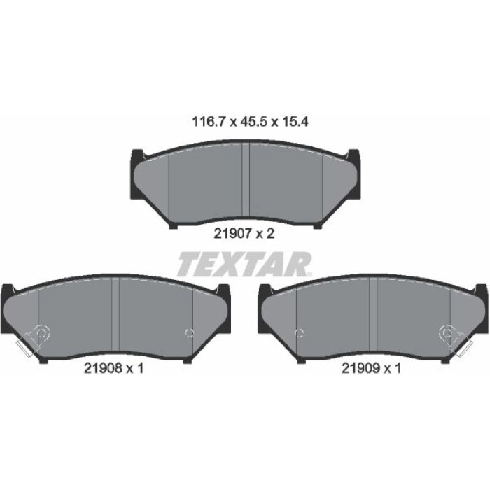 Textar Bremsbelagsatz 2190701 Textar Bremsbelagsatz 2190701