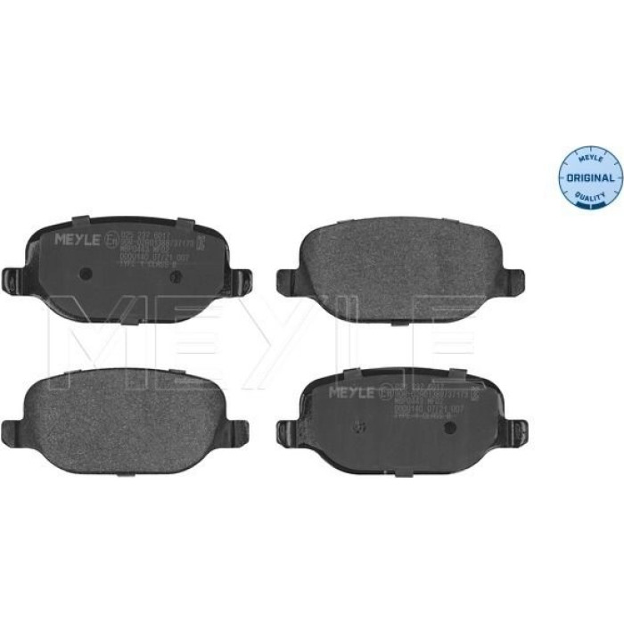 MEYLE Bremsbelagsatz Alfa 159 05-/Lancia Thesis 02 252376017 MEYLE Bremsbelagsatz Alfa 159 05-/Lancia Thesis 02 252376017