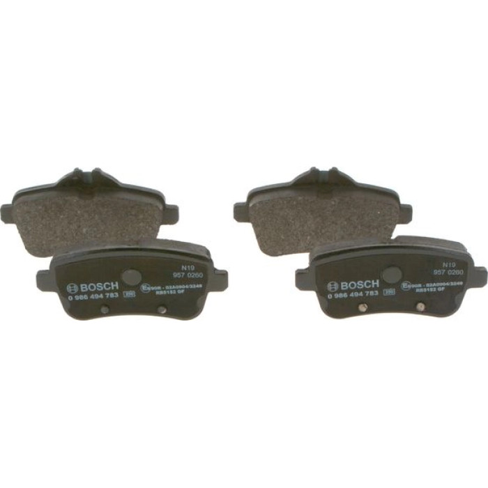 Bosch Bremsbelagsatz Hinterachse 0 986 494 783 Bosch Bremsbelagsatz Hinterachse 0 986 494 783