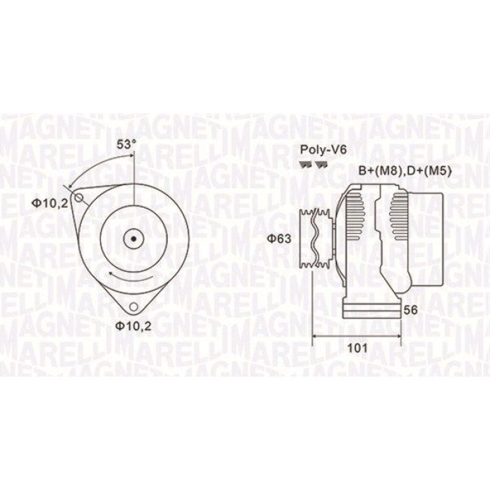 Magneti Marelli Lichtmaschine 063731152010 Magneti Marelli Lichtmaschine 063731152010
