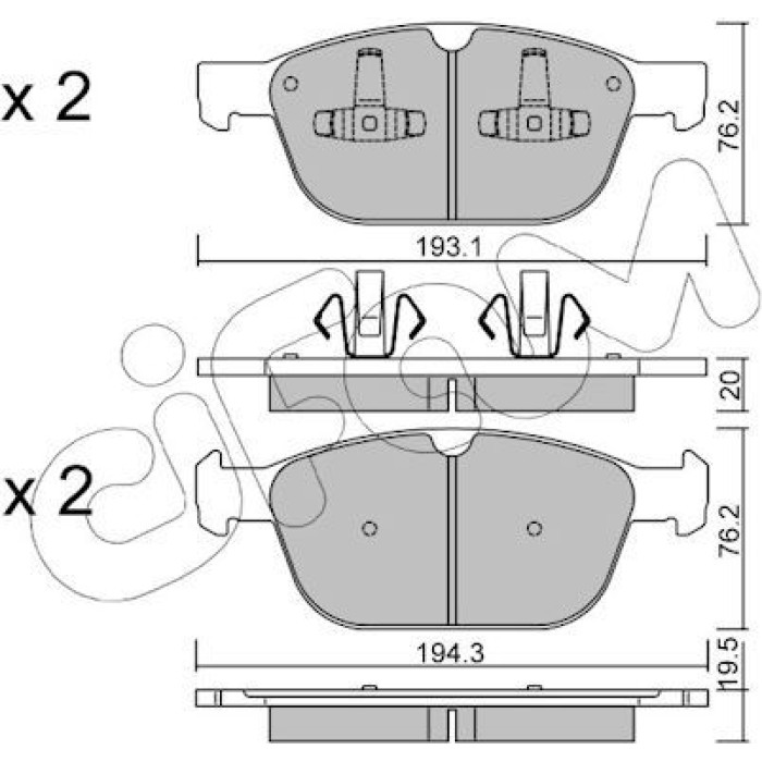CIFAM Bremsbelagsatz, Scheibenbremse 822-834-0 CIFAM Bremsbelagsatz, Scheibenbremse 822-834-0