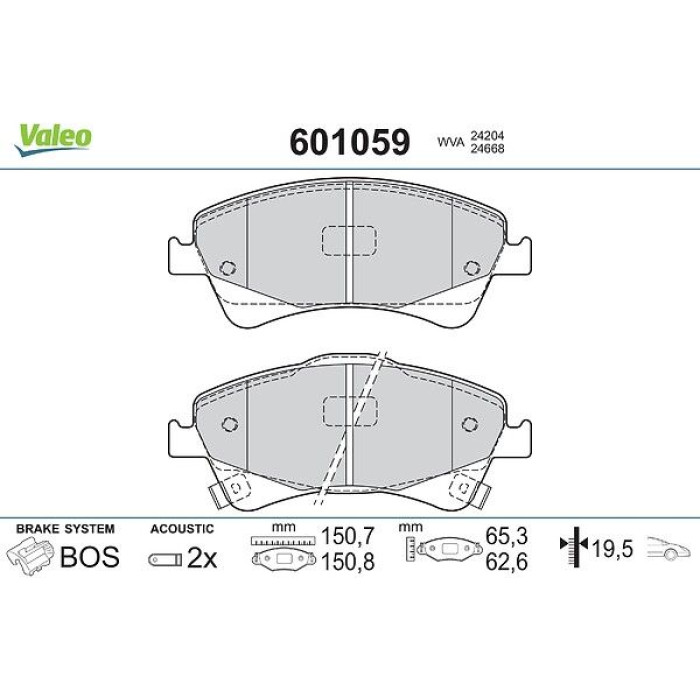 Valeo Bremsbelagsatz 601059