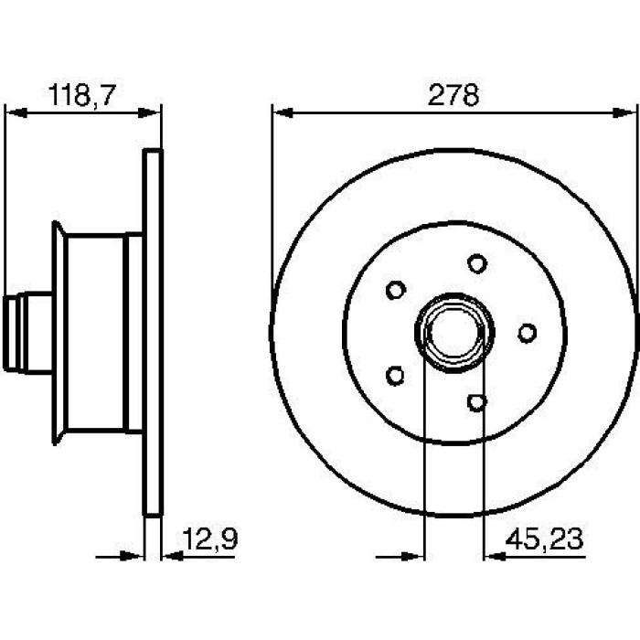 Bosch Bremsscheibe Vorderachse 0 986 478 136 Bosch Bremsscheibe Vorderachse 0 986 478 136