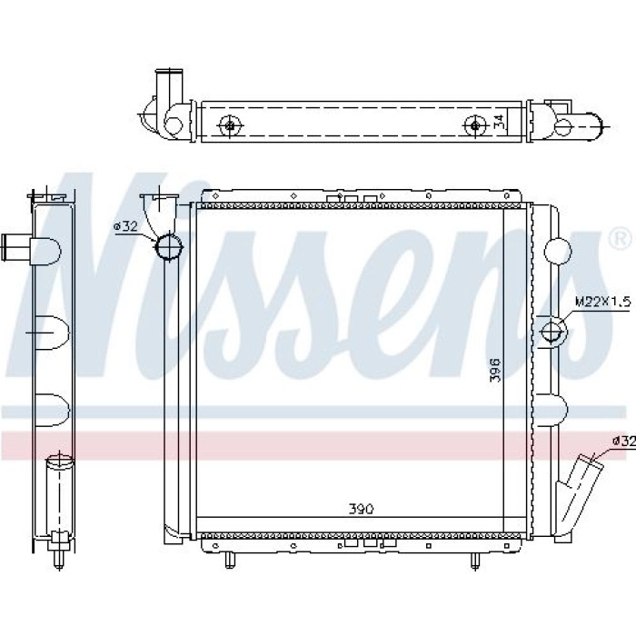 Nissens Wasserkühler PKW 63934A Nissens Wasserkühler PKW 63934A