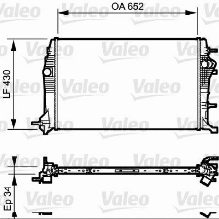 Valeo Motorkühler 735181 Valeo Motorkühler 735181