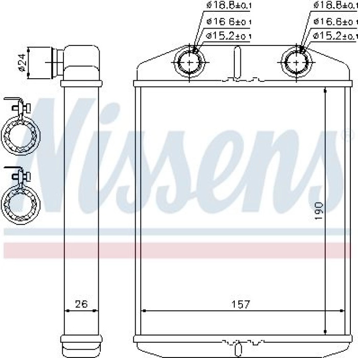 Nissens Heizungskühler PKW 76514 Nissens Heizungskühler PKW 76514