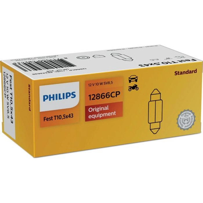 12866CP PHILIPS Soffittenlampe 12 V 10 W SV8,5 - 12866CP - l