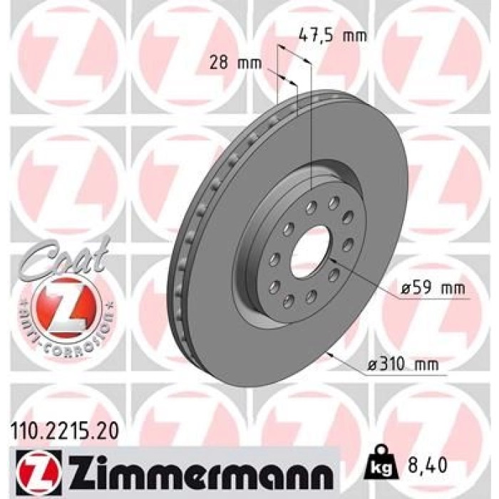 Zimmermann Bremsscheibe 110.2215.20