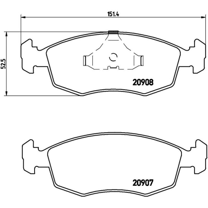 P 24 019 Brembo Prime Bremsbelagsatz Vorderachse – P 24 019 – 151 x 53 x 18 mm – Bremssystem Teves – OE Nummer 1629697 P 24 019 Brembo Prime Bremsbelagsatz Vorderachse – P 24 019 – 151 x 53 x 18 mm – Bremssystem Teves – OE Nummer 1629697