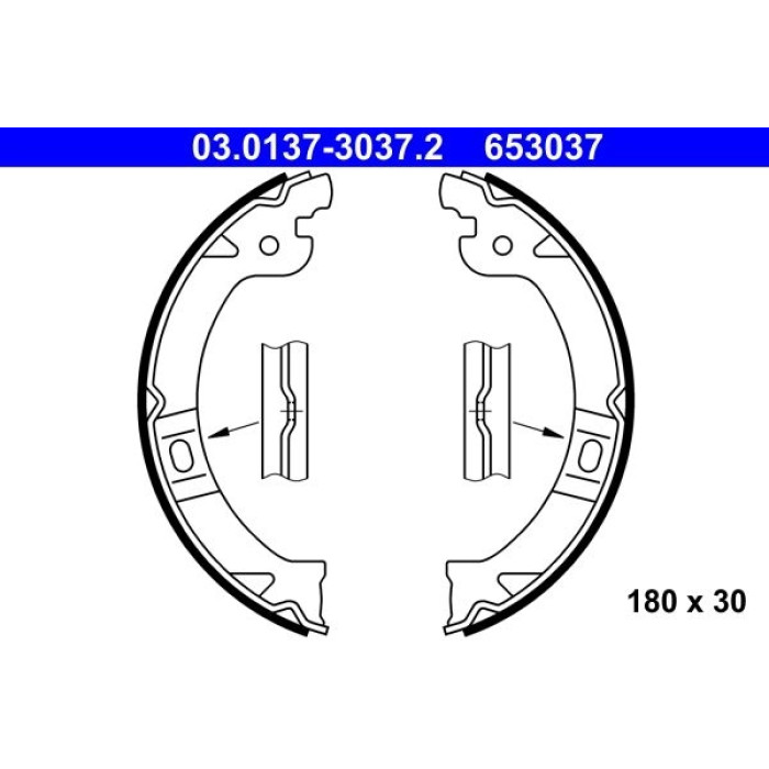ATE Bremsbacken 03.0137-3037.2 ATE Bremsbacken 03.0137-3037.2