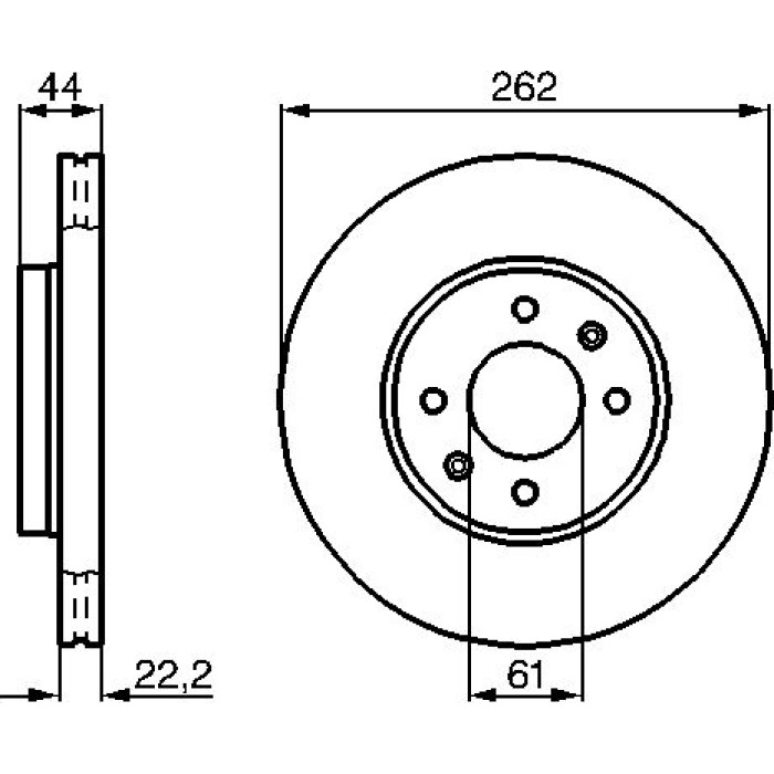 Bosch Bremsscheibe Vorderachse 0 986 478 598 Bosch Bremsscheibe Vorderachse 0 986 478 598