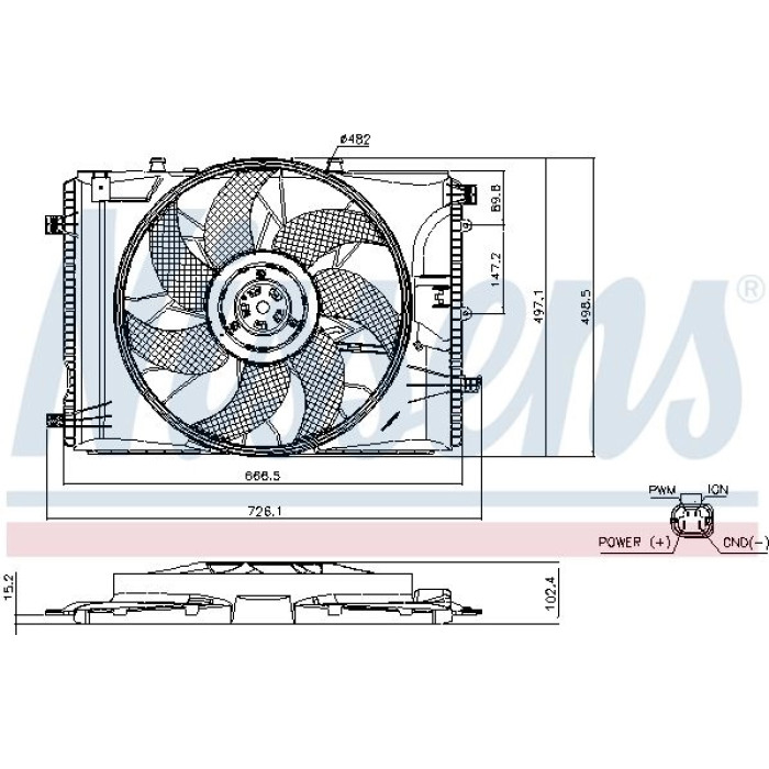 Nissens Kühlerlüfter PKW 85740 Nissens Kühlerlüfter PKW 85740