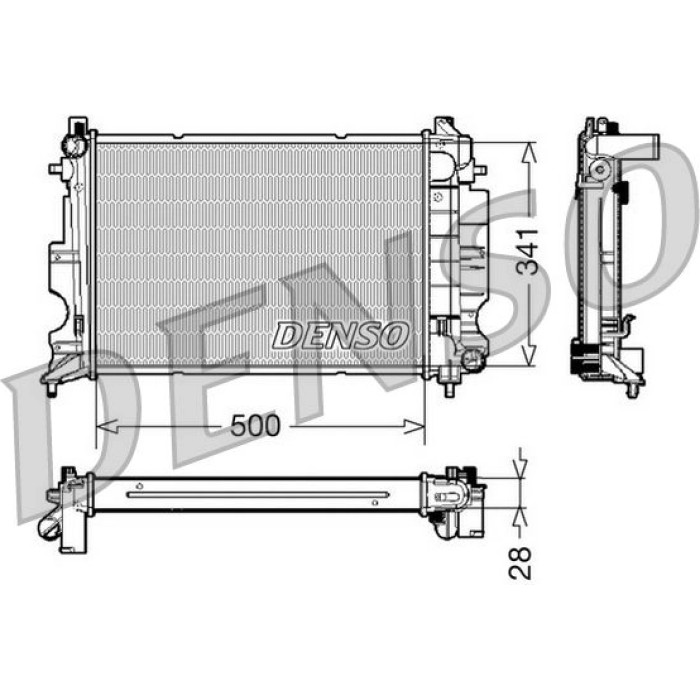 Denso Motorkühler DRM25011 Denso Motorkühler DRM25011