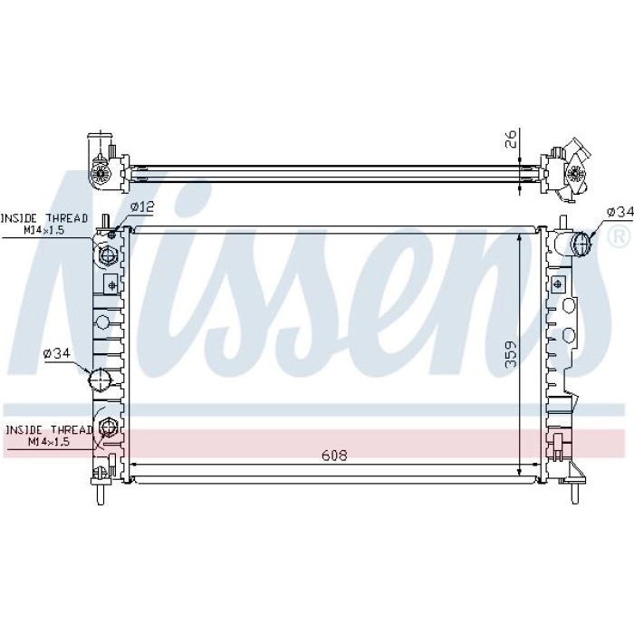Nissens Wasserkühler PKW 68003A Nissens Wasserkühler PKW 68003A