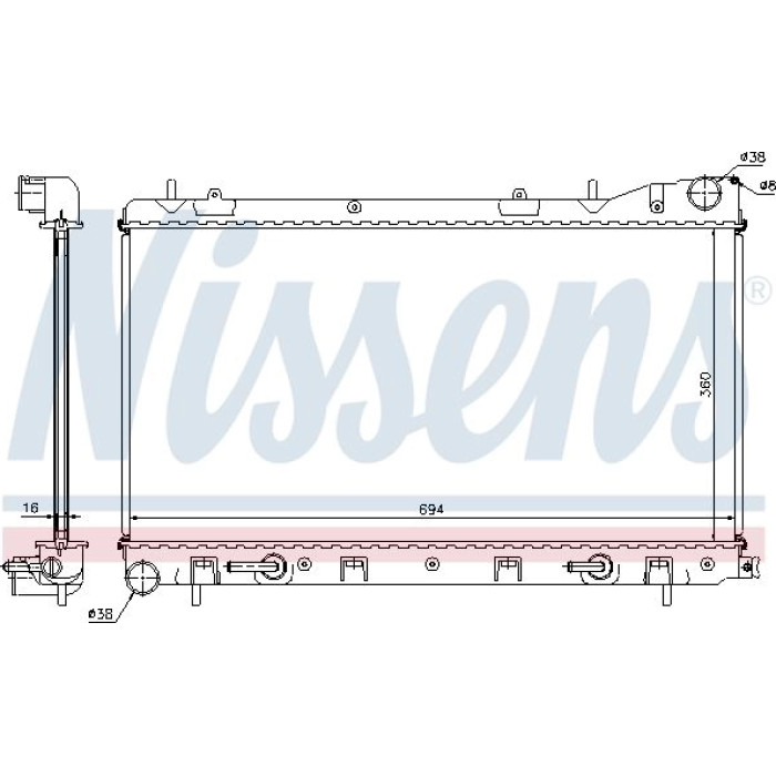 67712 Nissens Wasserkühler PKW 67712 67712 Nissens Wasserkühler PKW 67712
