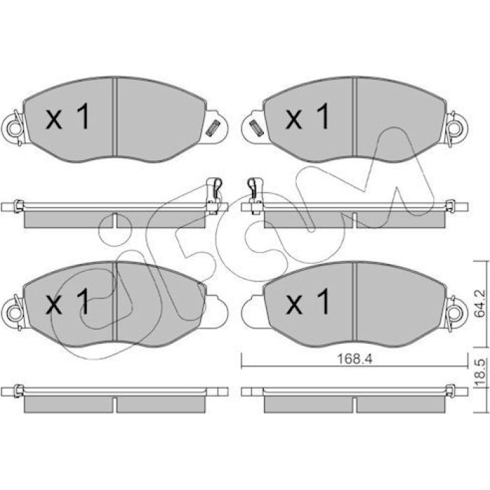 CIFAM Bremsbelagsatz, Scheibenbremse 822-536-0 CIFAM Bremsbelagsatz, Scheibenbremse 822-536-0