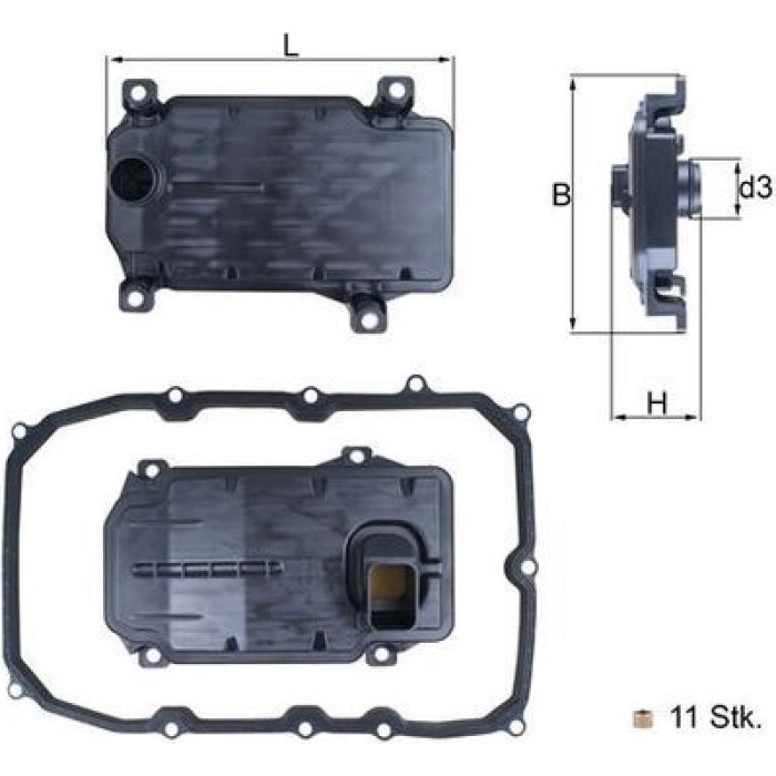 MAHLE Hydraulikfilter, Automatikgetriebe HX 187KIT MAHLE Hydraulikfilter, Automatikgetriebe HX 187KIT