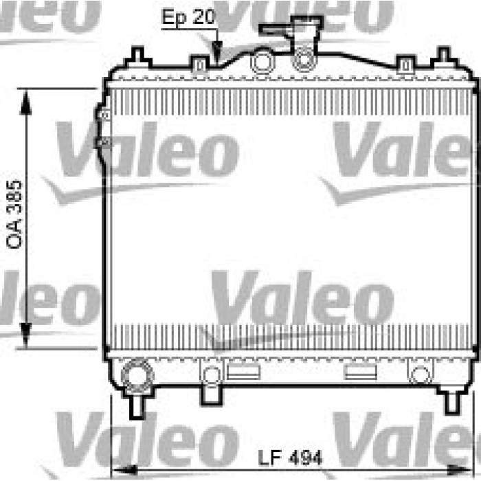 Valeo Motorkühler 734912 Valeo Motorkühler 734912
