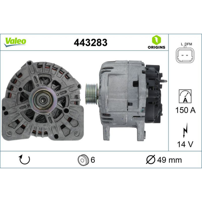 Valeo Lichtmaschine 443283