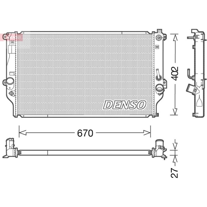 Denso Motorkühler DRM50092 Denso Motorkühler DRM50092