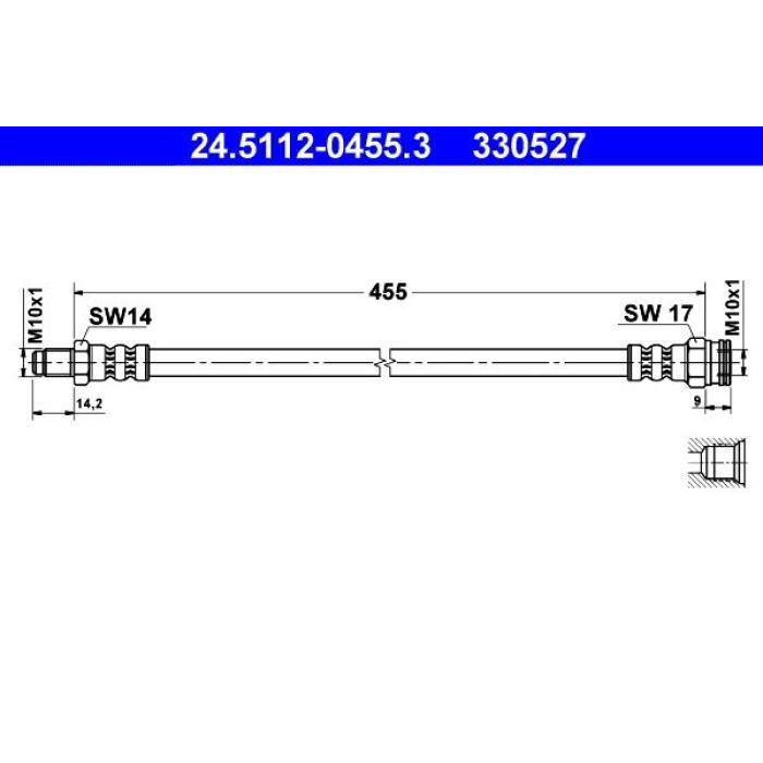 ATE Bremsschlauch 24.5112-0455.3 ATE Bremsschlauch 24.5112-0455.3