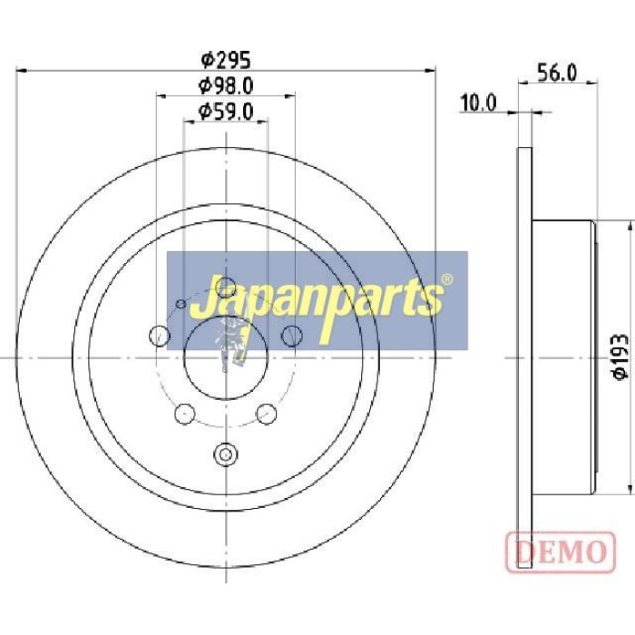 Japanparts Bremsscheibe DP-0608C Japanparts Bremsscheibe DP-0608C