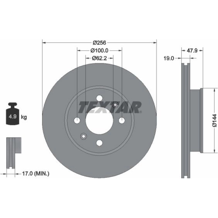 Textar Bremsscheibe 92144700 Textar Bremsscheibe 92144700