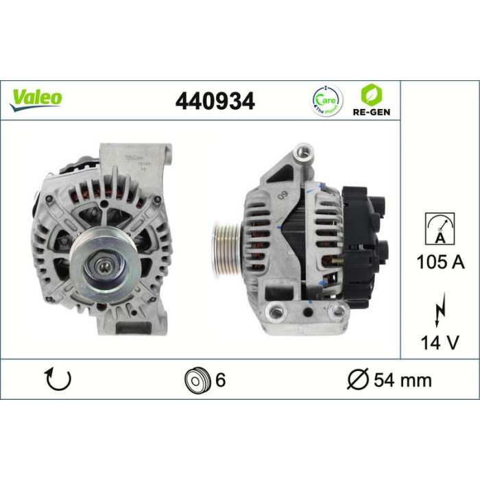 Valeo Lichtmaschine 440934 Valeo Lichtmaschine 440934