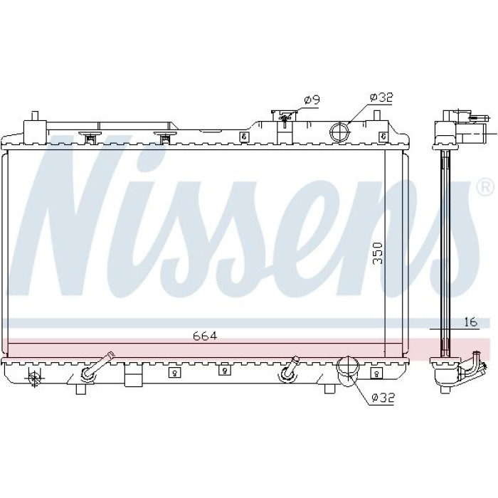 Nissens Wasserkühler PKW 681021 Nissens Wasserkühler PKW 681021