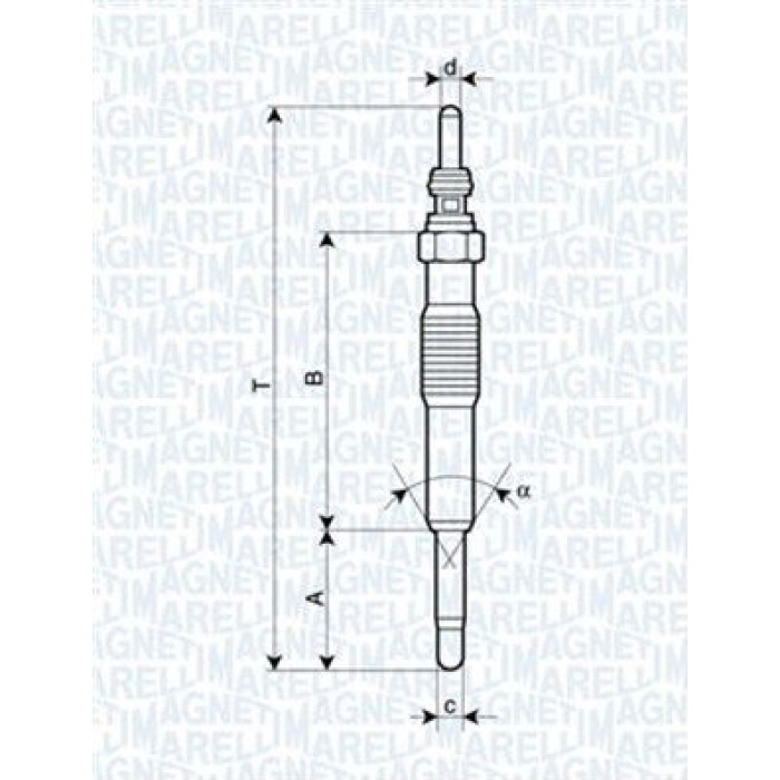 Magneti Marelli Glühkerze 062900027304 Magneti Marelli Glühkerze 062900027304
