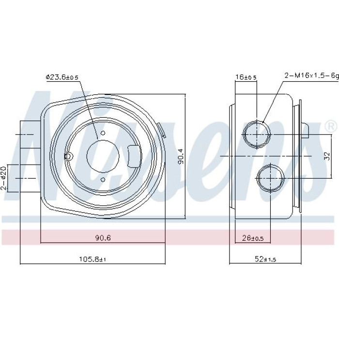 Nissens Ölkühler PKW 90986 Nissens Ölkühler PKW 90986