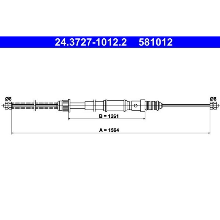 ATE Handbremsseil 24.3727-1012.2 ATE Handbremsseil 24.3727-1012.2