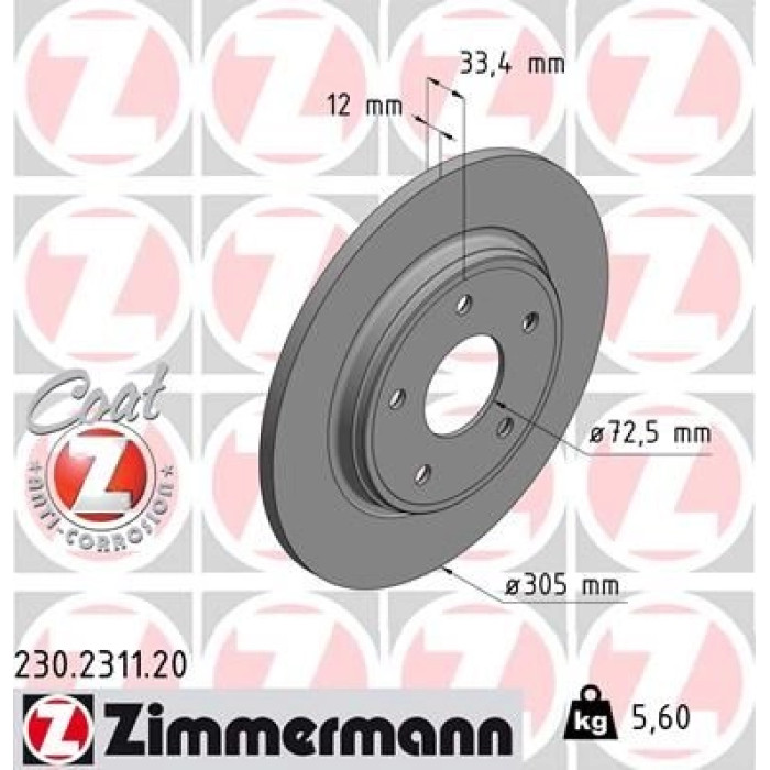 230.2311.20 Zimmermann Bremsscheibe 230.2311.20 230.2311.20 Zimmermann Bremsscheibe 230.2311.20