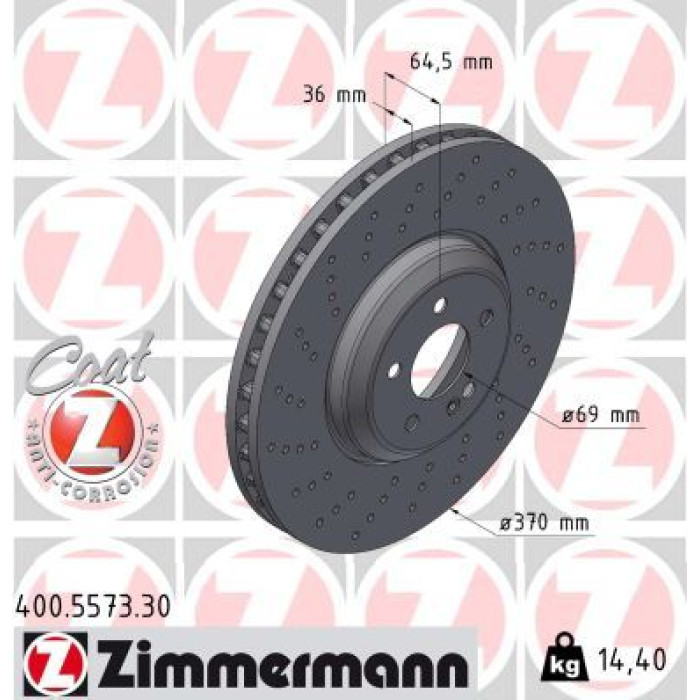 Zimmermann Bremsscheibe 400.5573.30 Zimmermann Bremsscheibe 400.5573.30