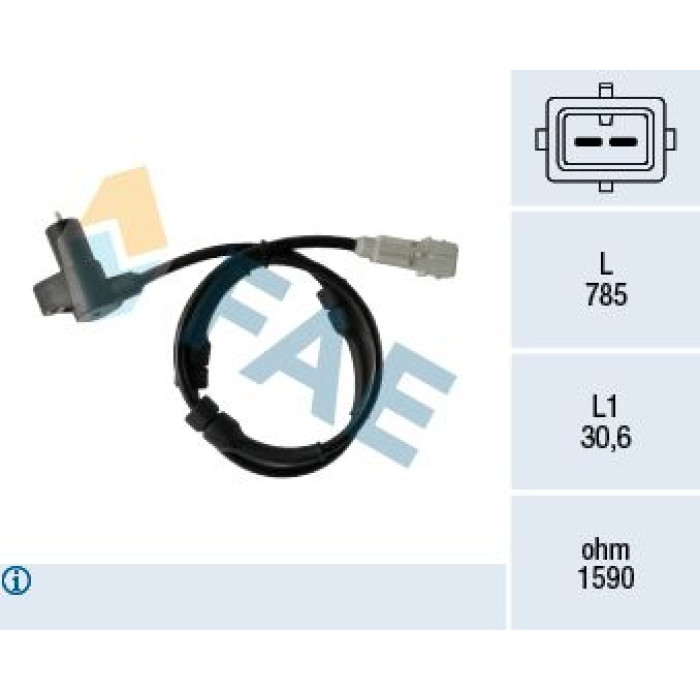 FAE Sensor, Raddrehzahl 78377 FAE Sensor, Raddrehzahl 78377