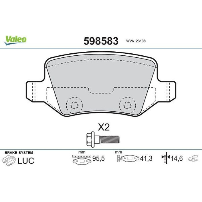 Valeo Bremsbelagsatz 598583