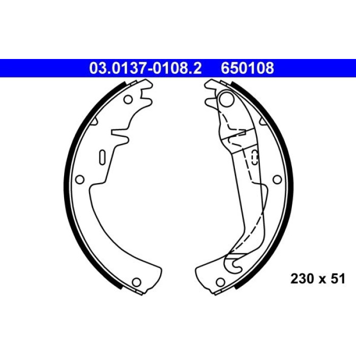 ATE Bremsbacken 03.0137-0108.2 ATE Bremsbacken 03.0137-0108.2