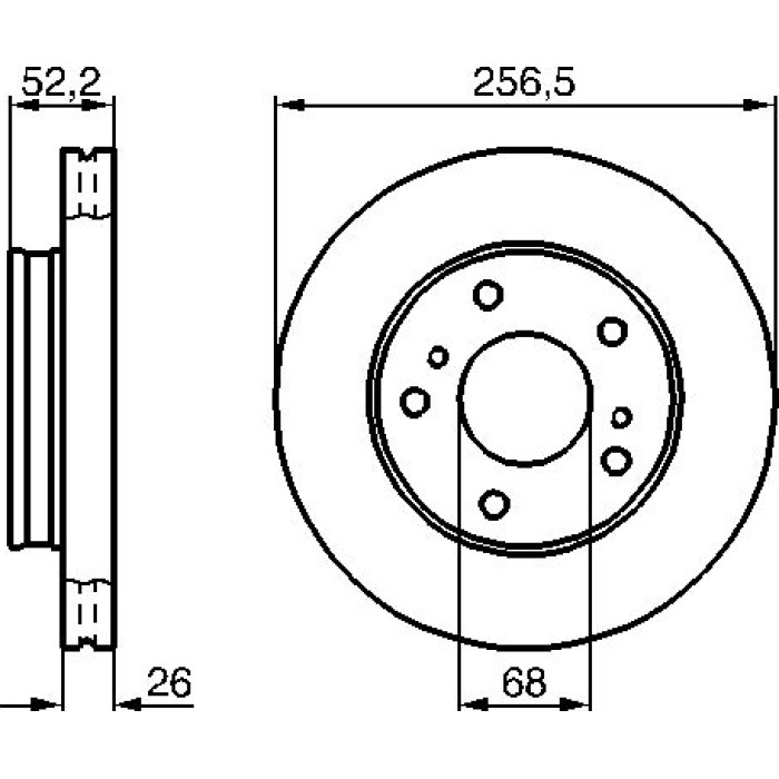 Bosch Bremsscheibe Vorderachse 0 986 478 485 Bosch Bremsscheibe Vorderachse 0 986 478 485