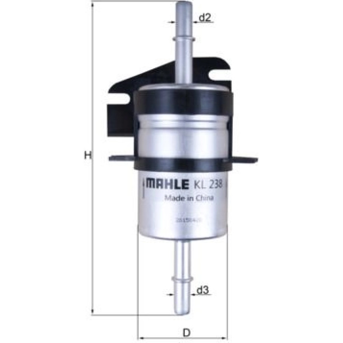 MAHLE Kraftstofffilter KL 238 MAHLE Kraftstofffilter KL 238
