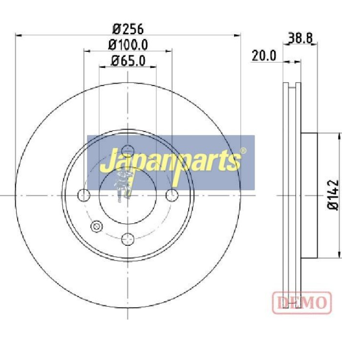 Japanparts Bremsscheibe DI-0935C Japanparts Bremsscheibe DI-0935C