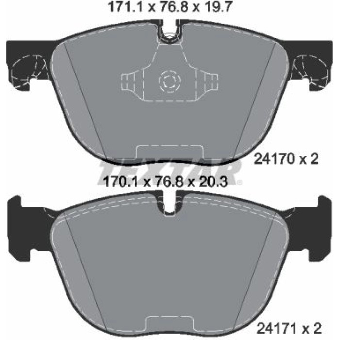 Textar Bremsbelagsatz 2417001 Textar Bremsbelagsatz 2417001